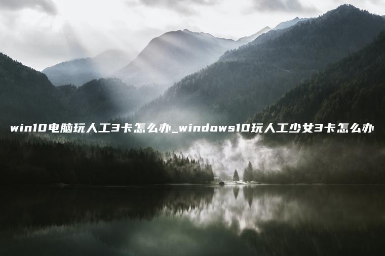 win10电脑玩人工3卡怎么办_windows10玩人工少女3卡怎么办