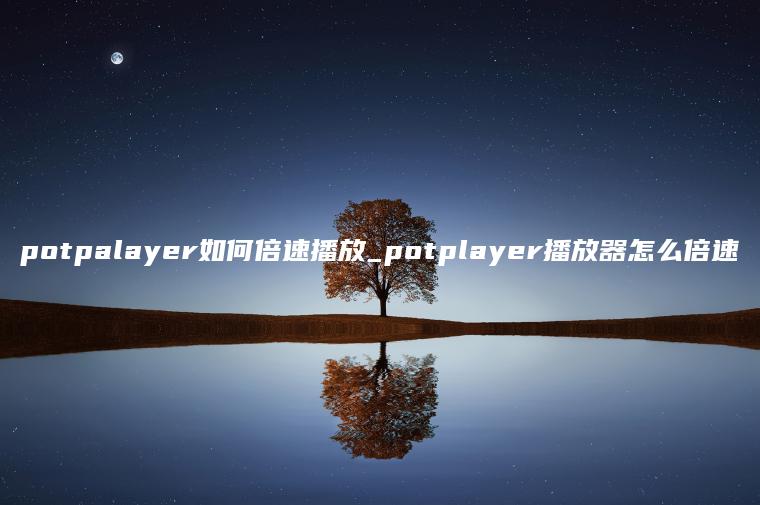 potpalayer如何倍速播放_potplayer播放器怎么倍速