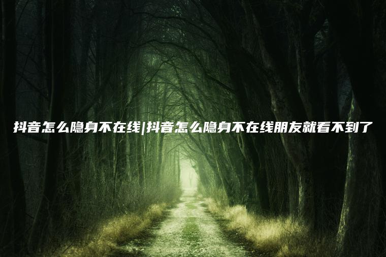 抖音怎么隐身不在线|抖音怎么隐身不在线朋友就看不到了