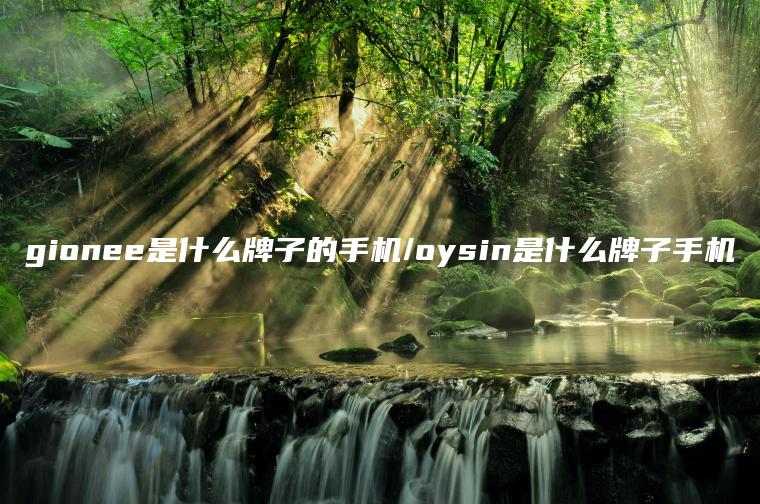 gionee是什么牌子的手机/oysin是什么牌子手机