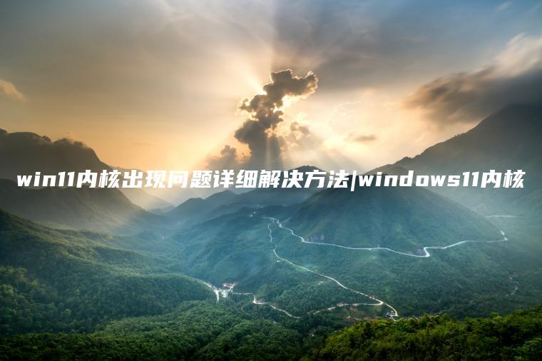 win11内核出现问题详细解决方法|windows11内核