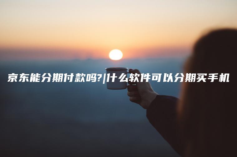 京东能分期付款吗?|什么软件可以分期买手机